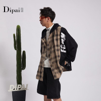 的派 DIPAI男个性拼接印花潮流帅气带帽夹克款