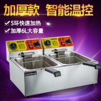 豪华油炸锅商用电炸炉电炸锅油条机摆摊煤气炸串单双缸油炸机