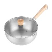 雪平锅婴儿辅食热奶锅煮面锅汤锅不锈钢小锅电磁炉通用不粘锅商用