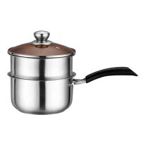 不锈钢奶锅奶瓶消毒婴儿辅食锅家用煮面锅小汤锅电磁炉煤气炉通用