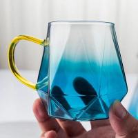客厅轻奢玻璃杯耐热带手柄茶杯家用待客喝水杯子水具家庭茶具套装