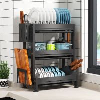304不锈钢厨房置物架碗架沥水架多功能晾碗筷台面餐具碗碟收纳架