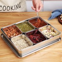 304不锈钢调味盒套装日式长方形冰粉调料罐留样食品佐料带盖商用