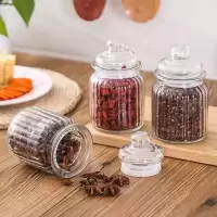 厨房杂粮收纳玻璃瓶子密封罐调味罐调料瓶带盖茶叶罐储物罐泡酒瓶