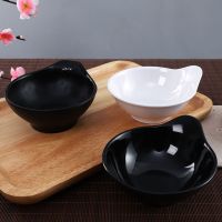 10个装密胺餐具酱料碟单耳碗饭店火锅烤肉调料小吃米饭带耳朵小碗