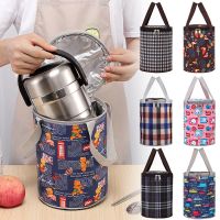 饭盒手提包圆形保温袋子加厚铝箔大容量带饭装饭桶餐包手拎便当包