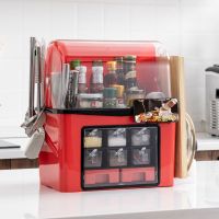 厨房调料盒套装家用组合刀架收纳架多功能置物架六格调味架调味盒