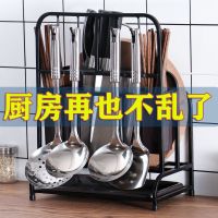 不锈钢刀具收纳架厨房小百货置刀架筷子筒砧板锅盖架多功能刀插架