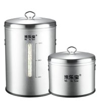 304不锈钢米桶米缸家用防虫防潮面桶密封杂粮桶防老鼠10-15kg