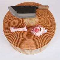 松木加厚砧板家用切菜板实木刀板剁肉砍骨占板圆形厨房商用切菜墩