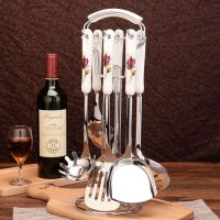 不锈钢厨具锅铲套装厨房炒菜铲子汤勺漏勺家用防烫全套烹饪炊具