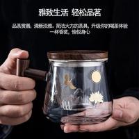 玻璃杯耐热茶水分离泡茶杯个人办公水杯家用带盖过滤花茶杯送礼