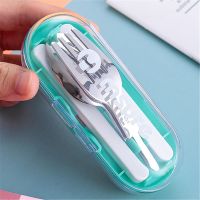 三件套折叠餐具304不锈钢便携韩版学生筷子勺子叉上班族创意套装
