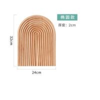 创意蛋糕托盘实木隔热木杯垫咖啡托盘木质面包板ins摆件拍照道具