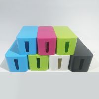 电线收纳盒数据线拖板线充电器插排集线器盒电源线插座理线收线盒 颜色随机 小号