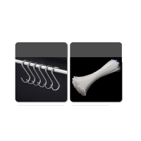 大学生宿舍神器挂衣服上铺床头收纳架下铺床边挂衣架住校空间大师 S挂钩10个(10根扎带) 0层