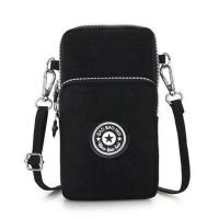 2020新款韩版放手机包女斜挎包手机袋挂脖装零钱包夏天迷你小包包 黑色