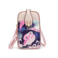 手机包女斜挎2021新款软皮挂脖手腕零钱钥匙包夏天散步迷你小包包 1230粉色-火焰鸟