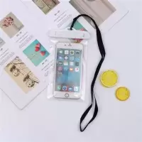 2021新款手机防水袋收纳游泳潜水漂浮包pvc透明卡通防水手机套 B系列白色