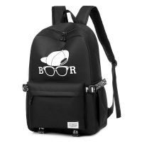 休闲双肩包男韩版潮流补课背包电脑双肩包高颜值中学生书包旅行包 帽子眼镜款 小号标准版