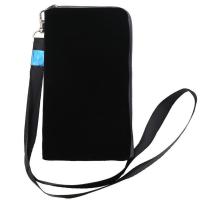 6.5寸适用于vivo X30手机袋拉链挂绳布袋vivo X50 Pro挂脖布袋子 黑色+挂绳