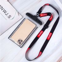 可调节手机防水袋潜水套触屏通用密封防雨尘保护壳外卖骑手装备袋 经典黑 配精美挂绳