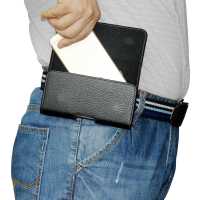 手机包穿皮带挂腰包男士老人中年爸爸皮套袋子别挎裤腰间横款式新 长140mm 苹果6/6s/7/8