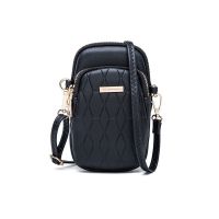 Prettyzy/普瑞蒂2021新款迷你单肩斜挎手机包小包包夏小香风简约 黑色