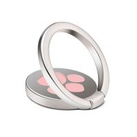 可爱卡通手机懒人金属指环扣桌面车载磁吸支架黏贴式平板通用支架 浅粉色 一个装(送备用胶)