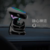 超强磁金属车载手机支架汽车用导航架通用型吸盘式手机架汽车用品 静心黑禅坐和尚[配2引磁片+2胶片]