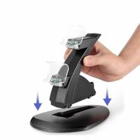 新款 ps4游戏无线手柄双座充电器 PS4pro支架充电座充电底座