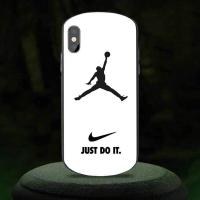 手机壳苹果X玻璃iphone11pro耐克xsmax潮男xr/6s/7防摔se/8plus套 AJ耐克 苹果6/6s[通