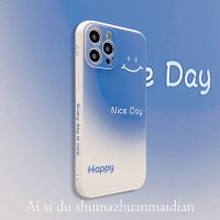 ins渐变英文油画iPhone8手机壳苹果7plus男11pro女xr/12pro/xsmax 侧边-蓝色英文笑脸 苹果