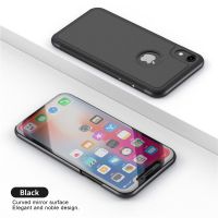 iPhoneX/XR/XSMax皮套翻盖镜面苹果6s/7p/8p手机套全包防摔保护套 炫酷黑 苹果6/6s(4.7)