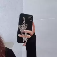 ins文艺复古风苹果11手机壳6s/7p/8p蝴蝶手链xr/xsmax软壳6plus女 黑色tpu-蝴蝶手链 苹果12p