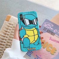 卡通精灵杰尼龟苹果12promax手机壳iPhone11个性7/8Plus男女Xs/Xr 铆钉直边相框[墨镜杰尼龟] 苹