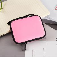 2.5寸WD西数希捷东芝移动硬盘包电宝便携收纳整理包码数收纳包盒 特价粉色小号包内尺寸12*8厘米