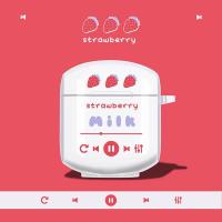 漫步者lollipods保护套lollipops无线蓝牙耳机套可爱透明硅胶软壳 [草莓 播放器]送挂钩 漫步者lolli