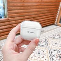 原创撞色奶白链条适用联想LP40无线耳机保护套软壳联想LP40耳机套 透明壳[送挂钩] 联想LP40耳机套