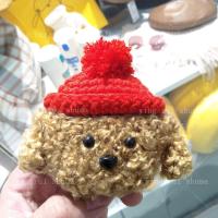 华为freebuds pro3保护套毛绒毛线耳机套硅胶蓝牙耳机4代软壳可爱 红色球帽-卡其色泰迪[保护套] 华为 Fre