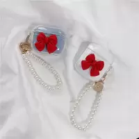 漫步者MINIbuds保护套冇心版声迈X3蓝牙耳机壳lollipops透明软盒 红色蝴蝶结 漫步者lollipops[单