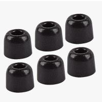 记忆海绵耳塞套耳帽C套入耳式耳机慢回弹塞子Beats蓝牙耳机塞降噪 镀膜[黑色]2送1 内径[5.0mm大号]一对