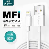 米量苹果数据线MFi认证充电线原装iPhoneX快充手机平板ipad通用 苹果灰1米