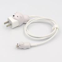 苹果6/7/8/X/XR11数据线保护套可爱手机充电器头保护缠绕绳防折断 (苹果5W)北极熊大小+绳+白熊贴纸