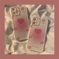 ins韩国风淡粉色爱心iPhone12promax苹果11手机壳XS/XR女7软8Plus 波点镜头 多颗淡粉爱心 [苹