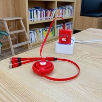 叮当猫可爱发光手机充电器卡通苹果5/6/7数据线安卓通用充电头+线 液态立体[红娃娃]头+线 1m