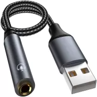USB声卡外置台式电脑笔记本PS4外接声卡免驱耳机麦克风转换器 USB声转3.5进口芯片