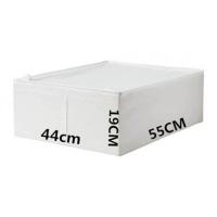 床下柜宜家收纳箱有底板牛津布可水洗家居日用收纳箱收纳袋 小号白色44 55 19CM有底板