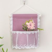 挂袋门后收纳袋墙上壁挂式整理袋棉布多层储物袋学生宿舍收纳神器 静雅一袋 紫色