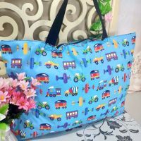 防水帆布被子幼儿园被褥收纳袋手提包卡通装衣服的袋子可爱儿童潮 防泼水小飞机(优质好货) 50*40cm(可放一个儿童空调